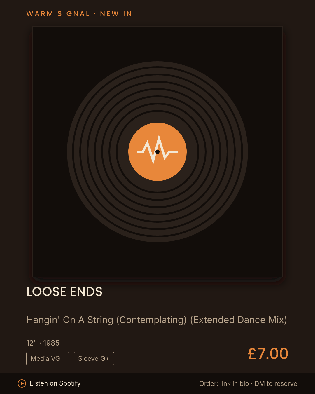 Loose Ends, Hangin' On A String (Contemplating) (Extended Dance Mix) feed card