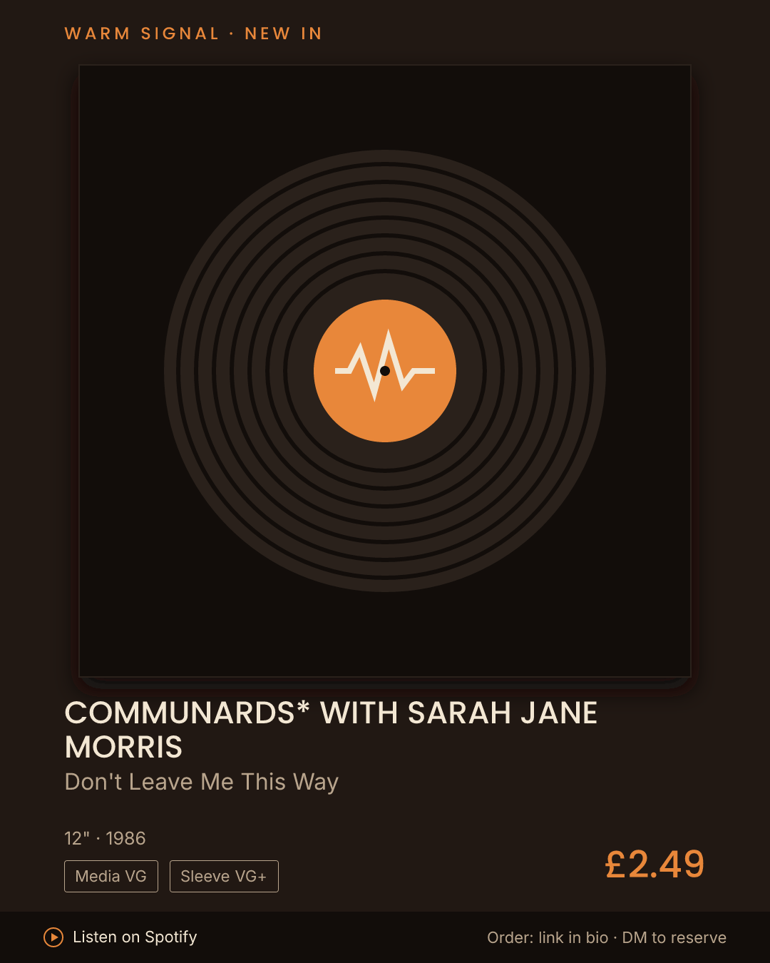 Communards* With Sarah Jane Morris, Don't Leave Me This Way feed card