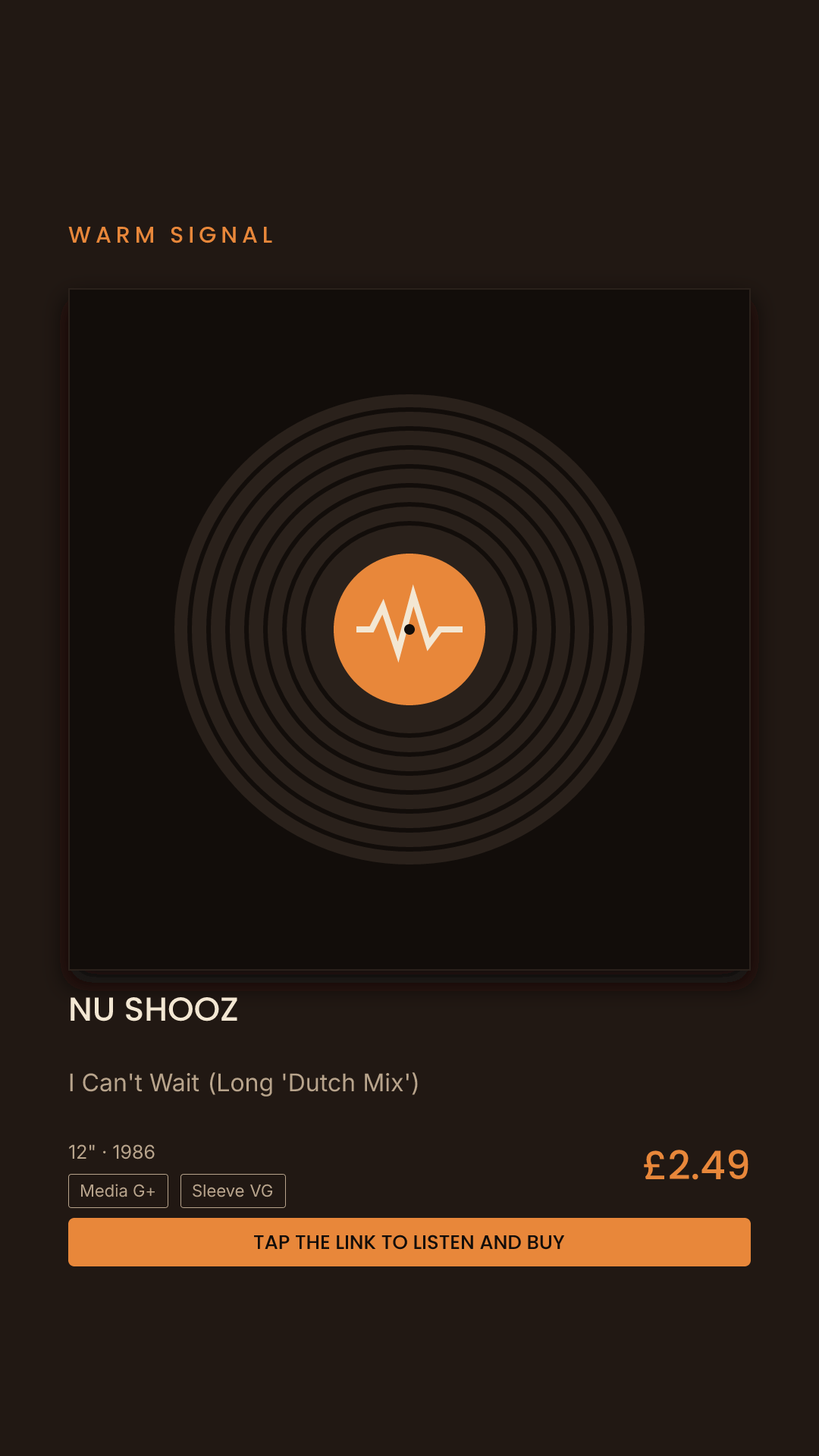 Nu Shooz, I Can't Wait (Long 'Dutch Mix') Story card