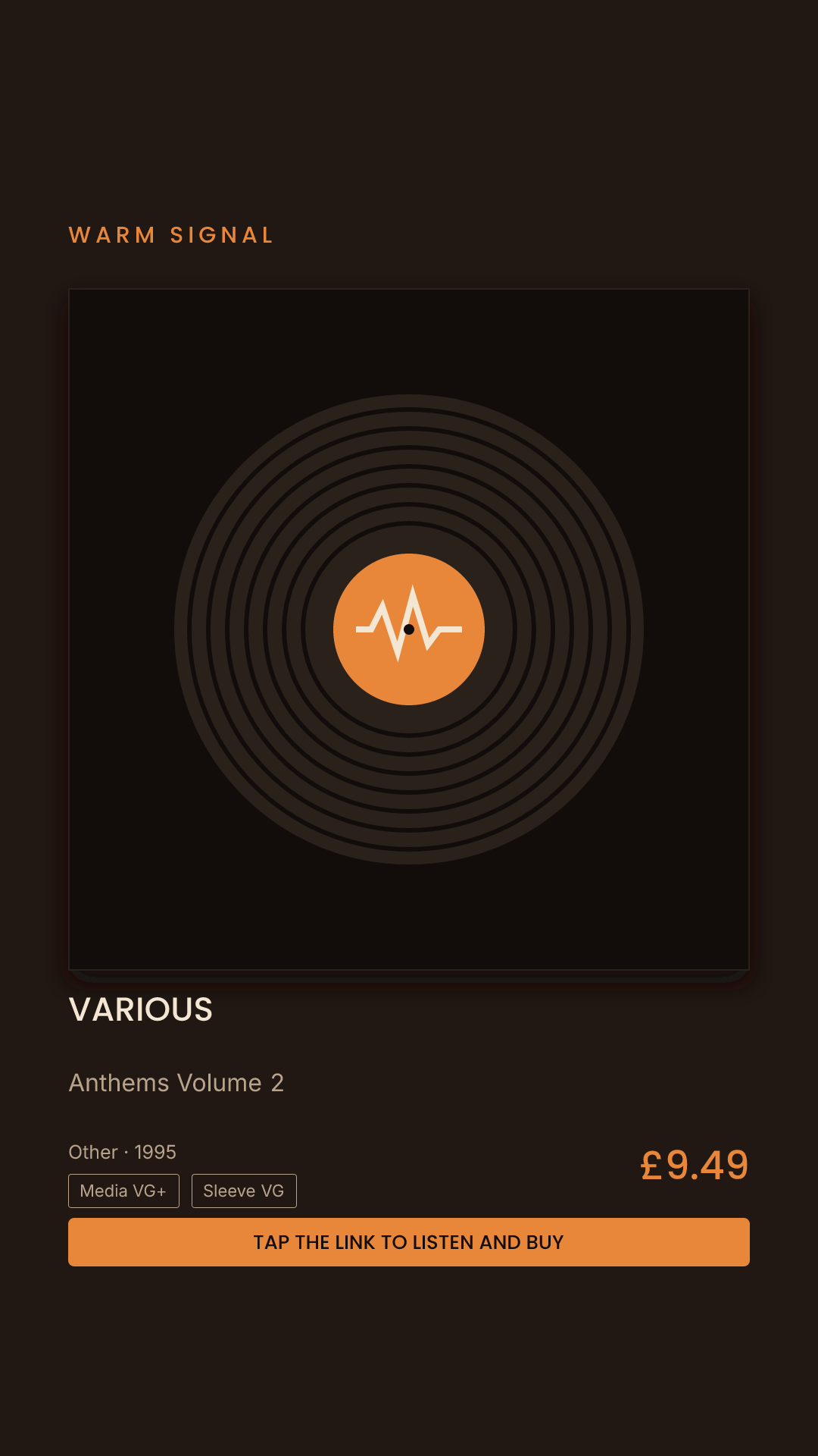 Various, Anthems Volume 2 Story card