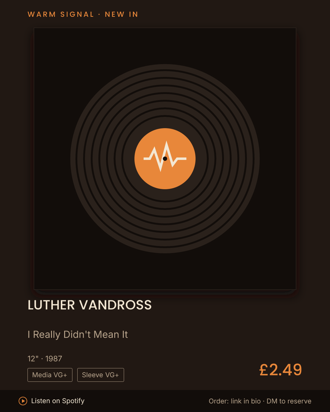 Luther Vandross, I Really Didn't Mean It feed card