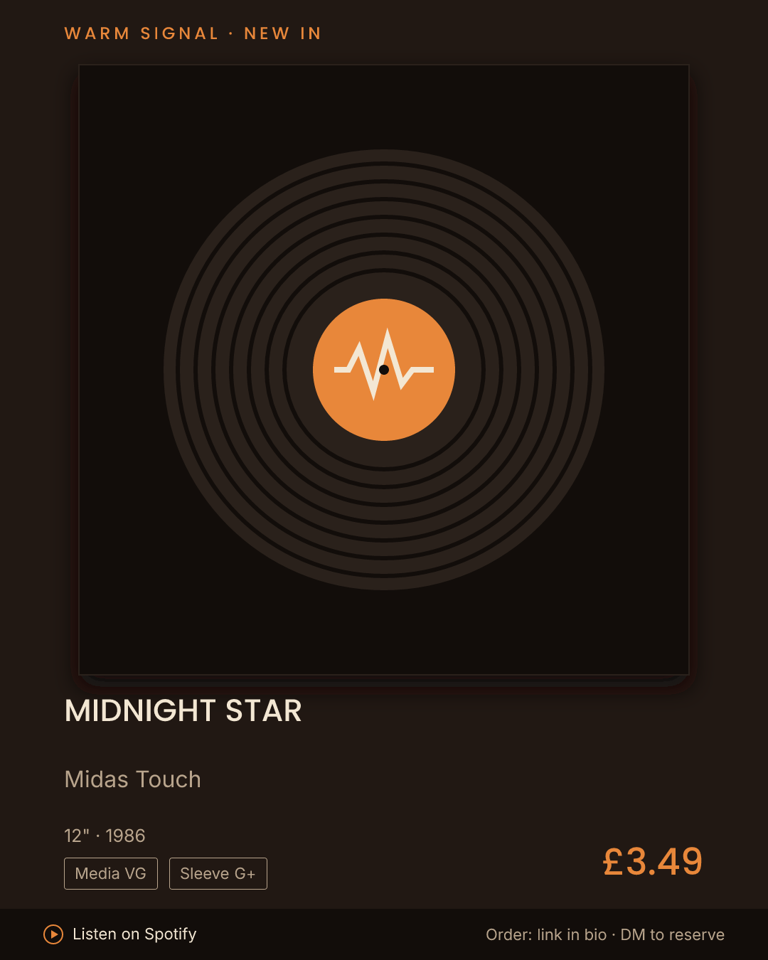 Midnight Star, Midas Touch feed card