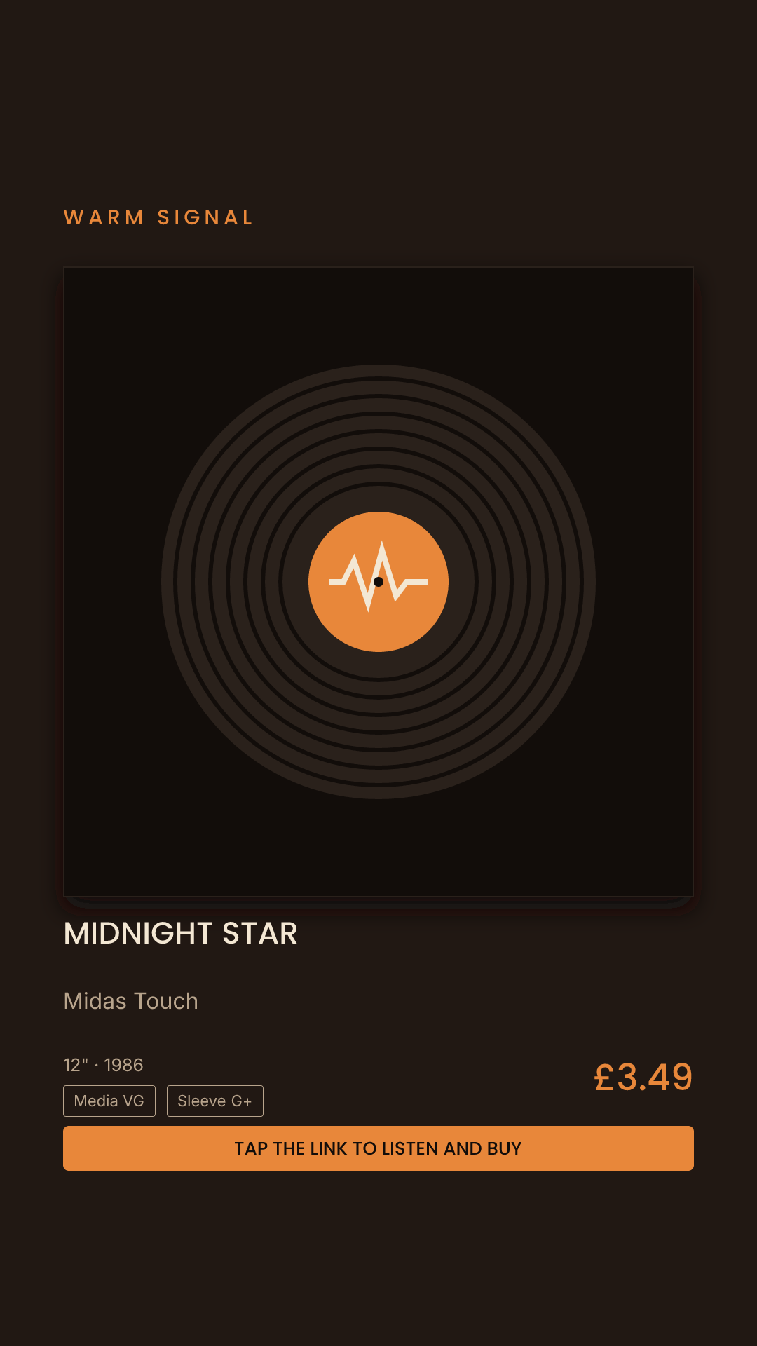 Midnight Star, Midas Touch Story card