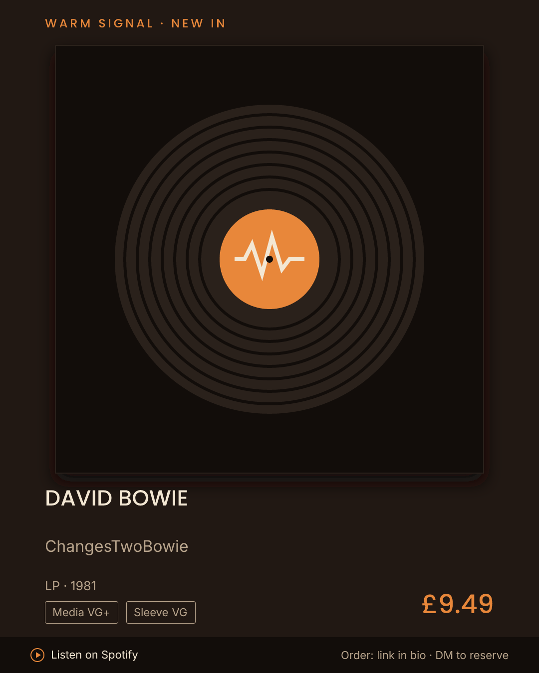 David Bowie, ChangesTwoBowie feed card