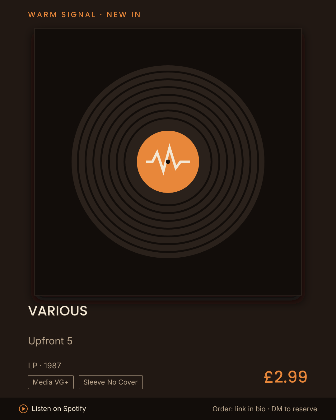 Various, Upfront 5 feed card