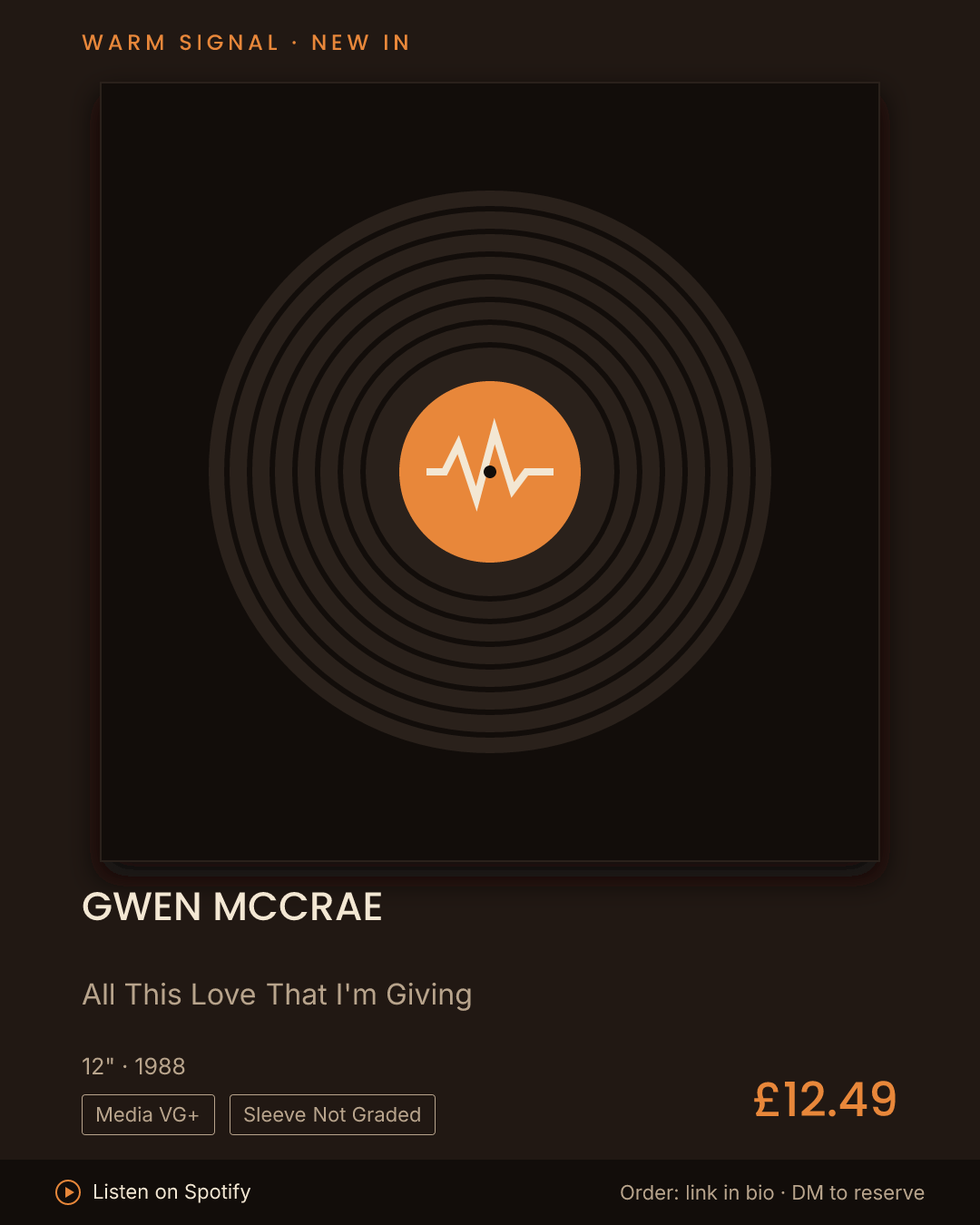 Gwen McCrae, All This Love That I'm Giving feed card