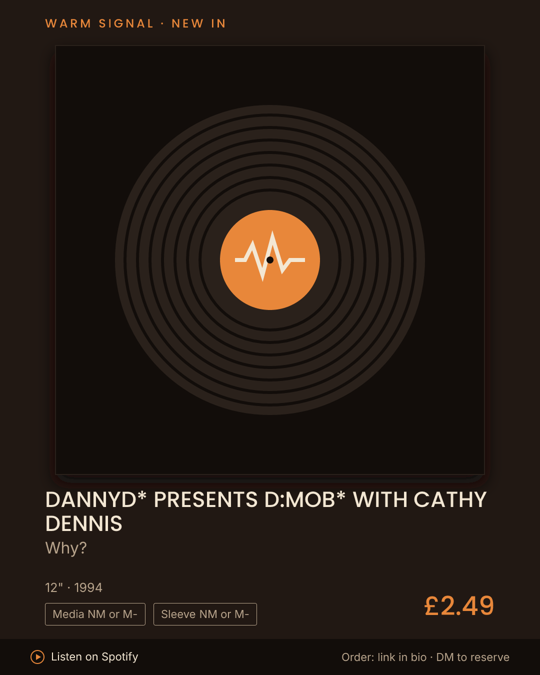 DannyD* Presents D:Mob* With Cathy Dennis, Why? feed card