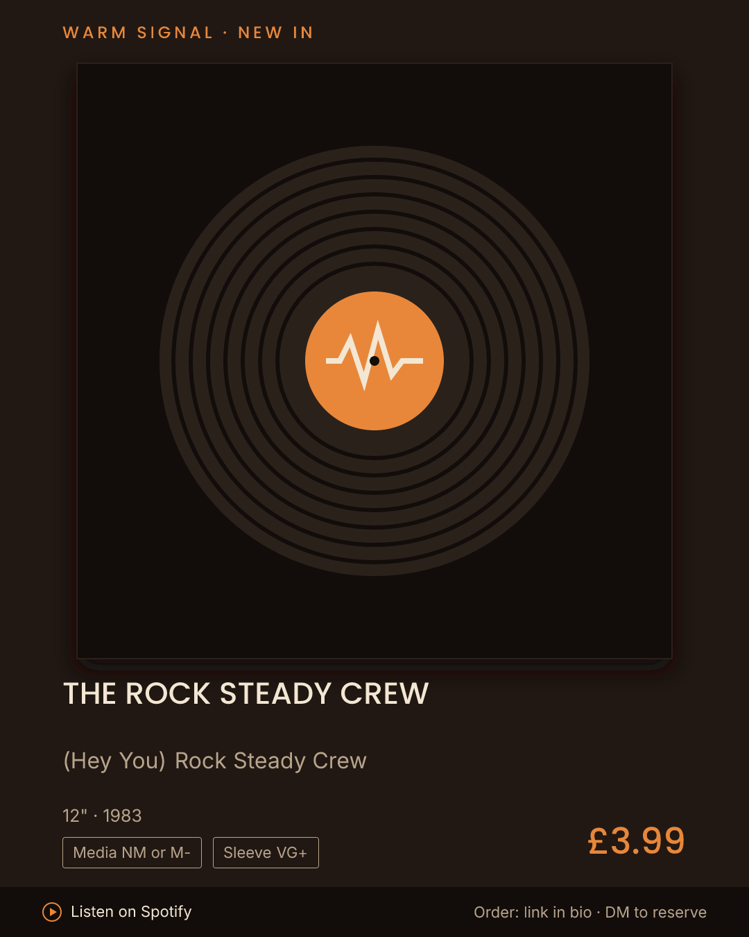 The Rock Steady Crew, (Hey You) Rock Steady Crew feed card