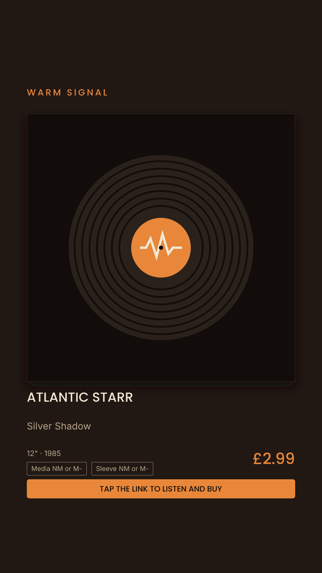 Atlantic Starr, Silver Shadow Story card