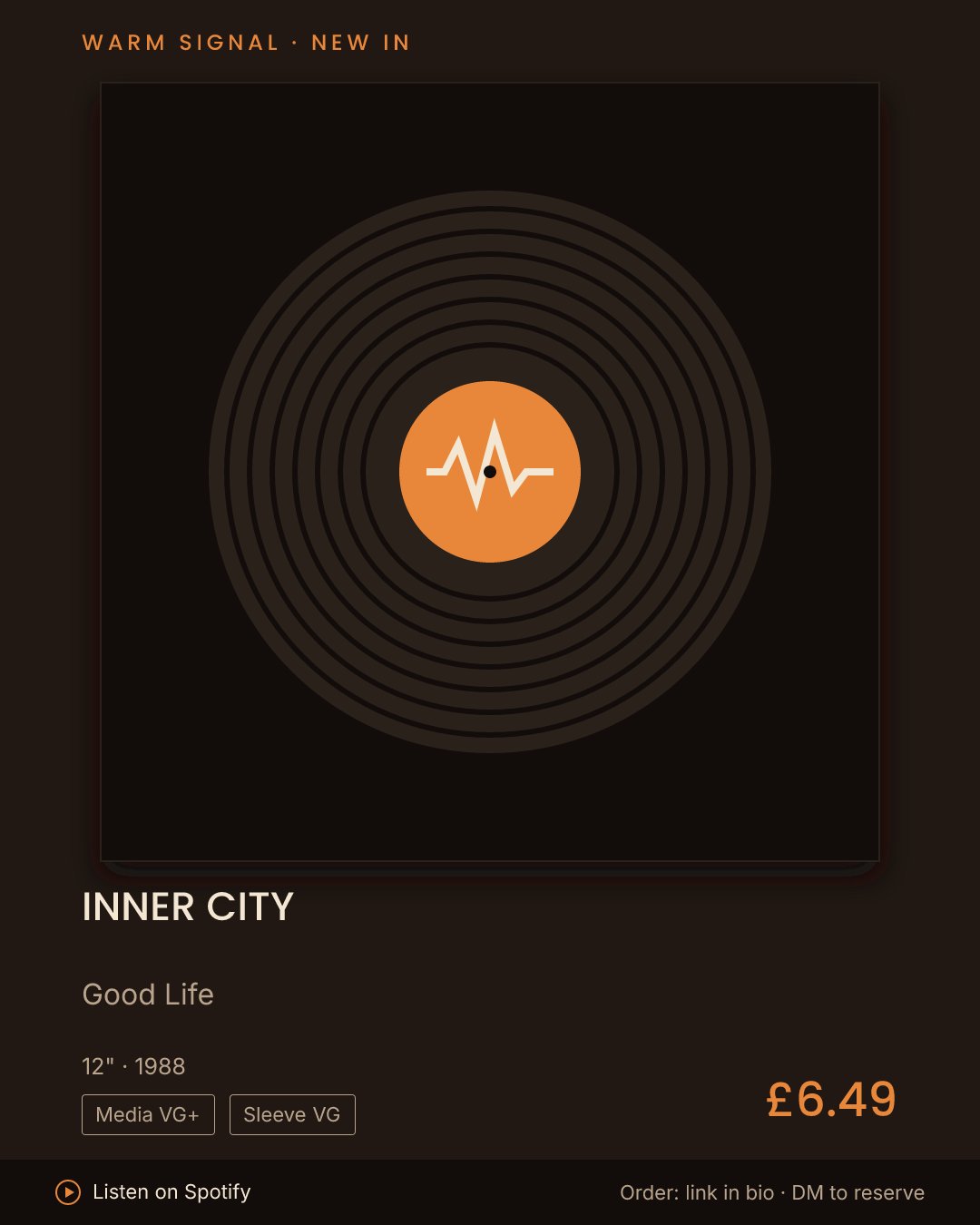 Inner City, Good Life feed card