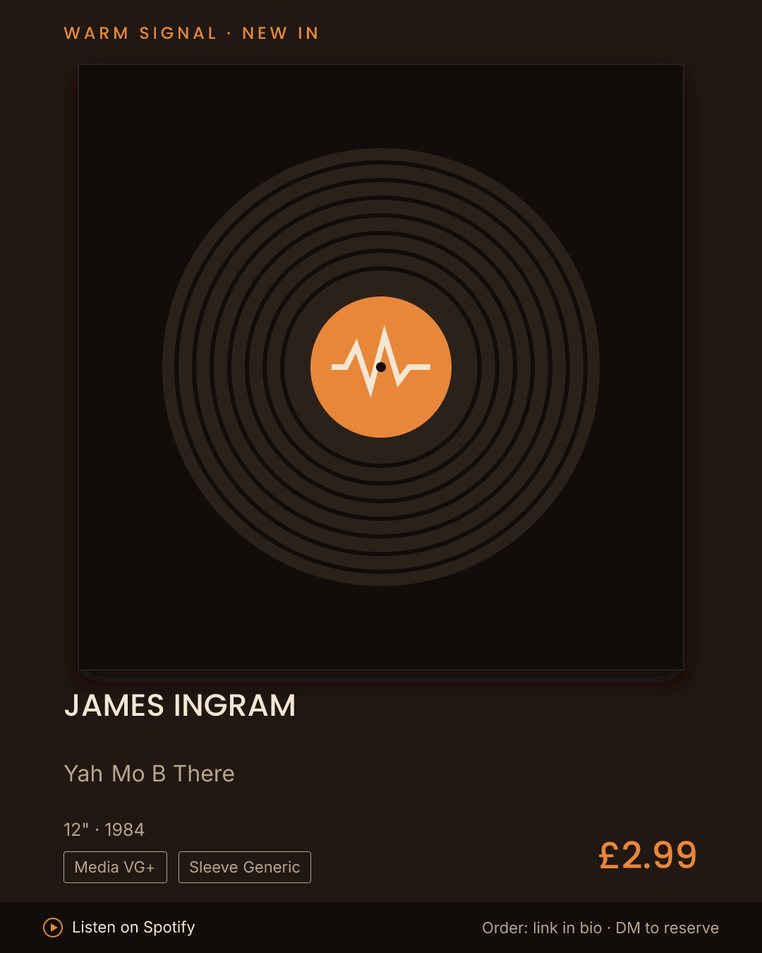 James Ingram, Yah Mo B There feed card