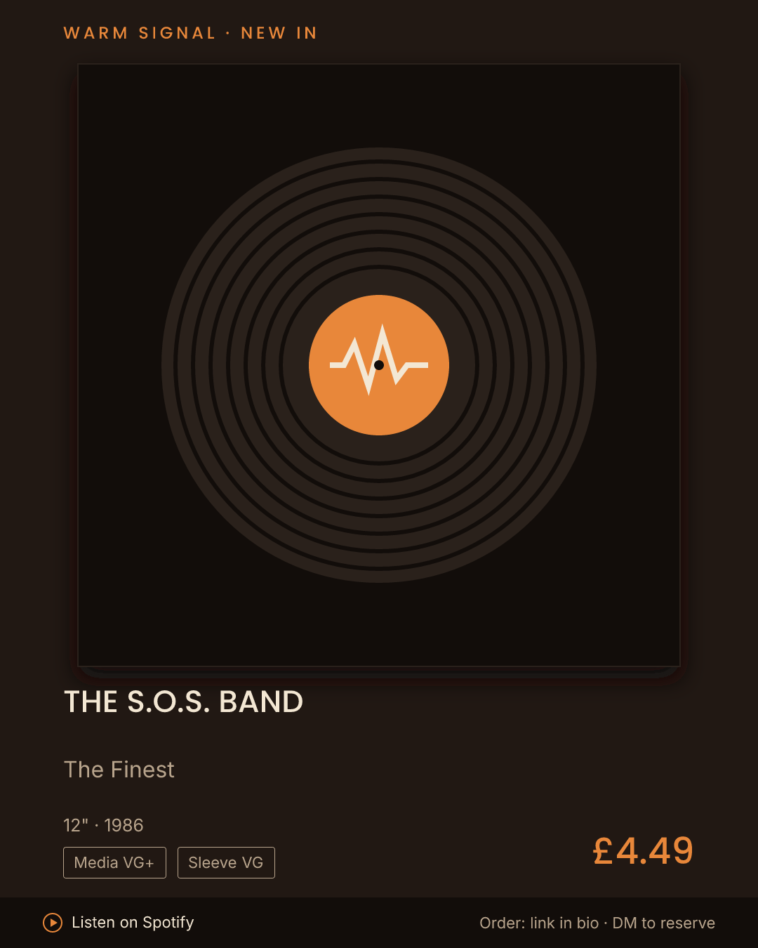 The S.O.S. Band, The Finest feed card