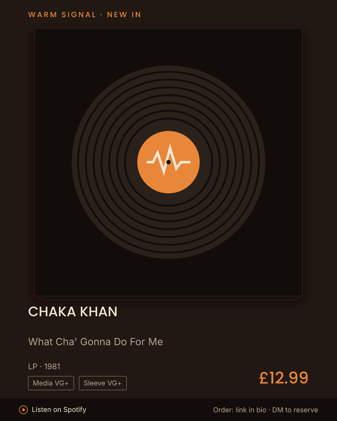 Chaka Khan, What Cha' Gonna Do For Me feed card