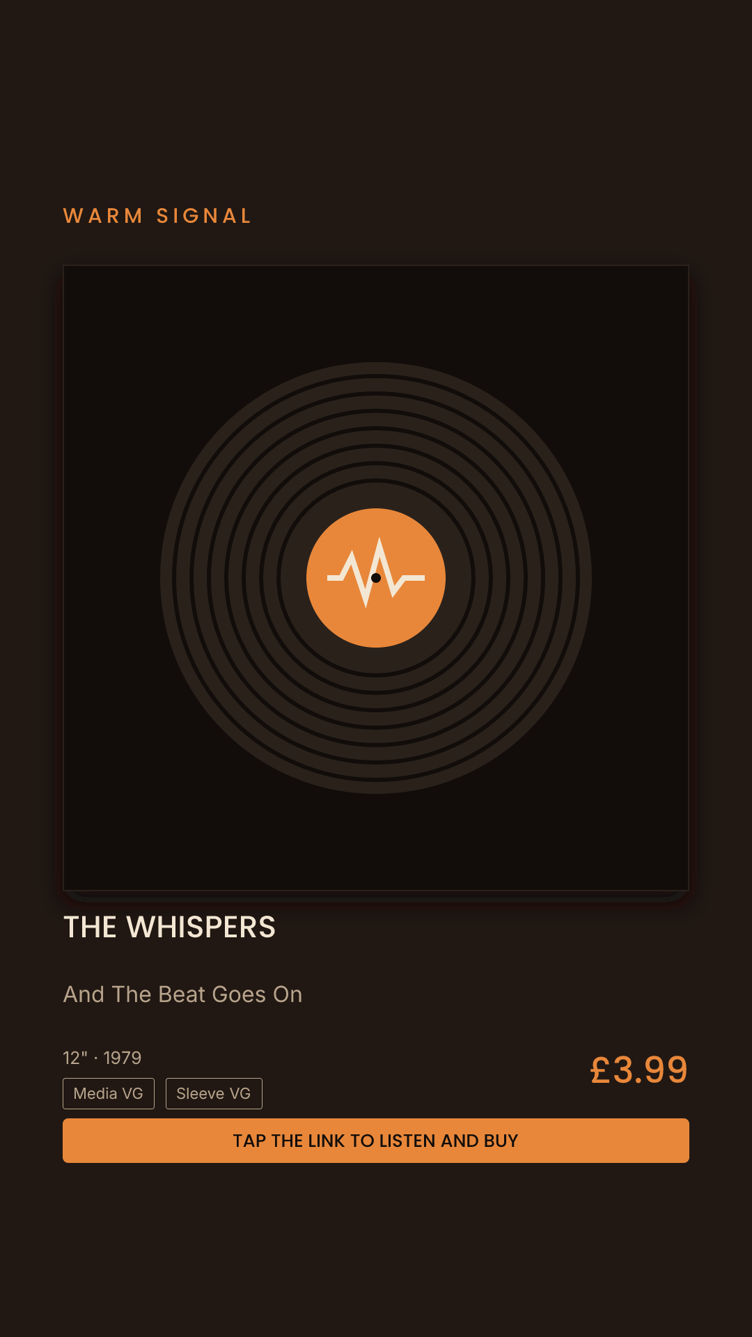 The Whispers, And The Beat Goes On Story card