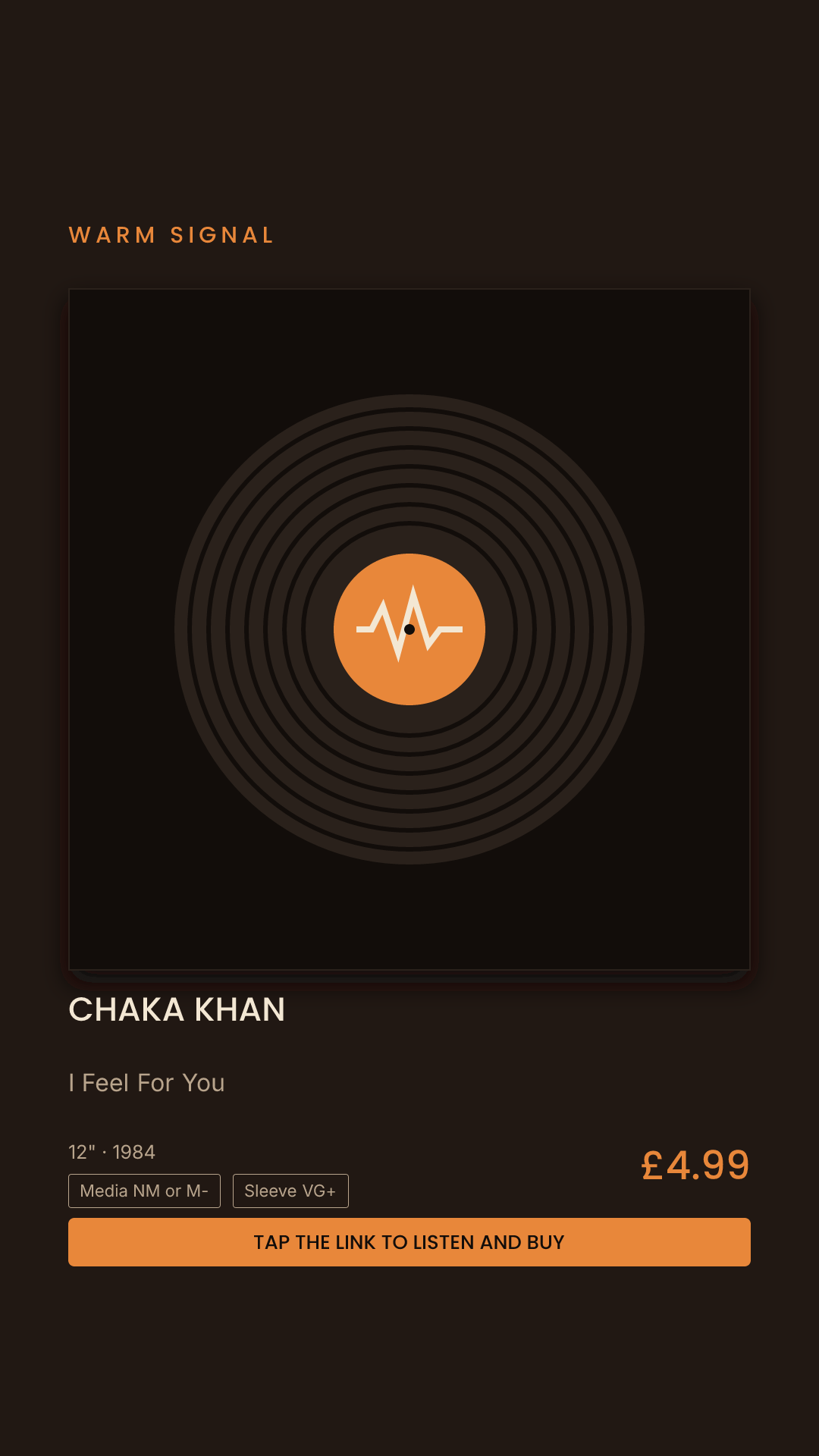 Chaka Khan, I Feel For You Story card