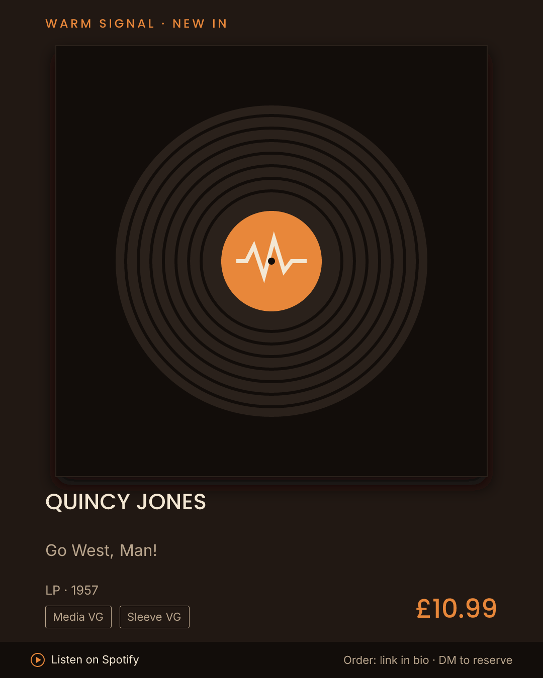 Quincy Jones, Go West, Man! feed card