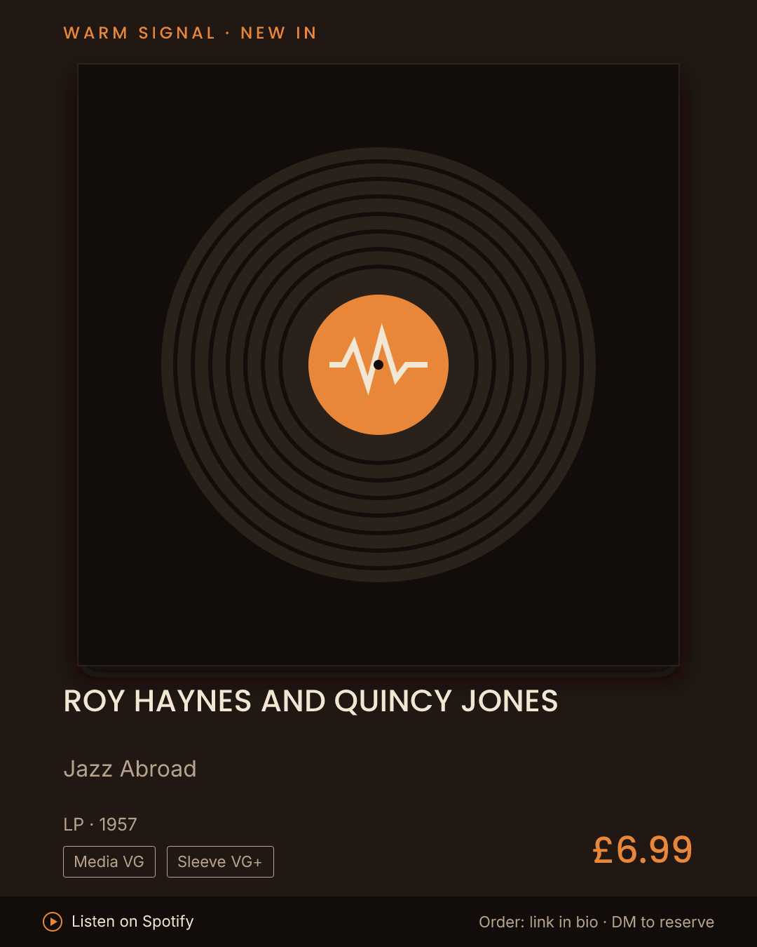 Roy Haynes And Quincy Jones, Jazz Abroad feed card