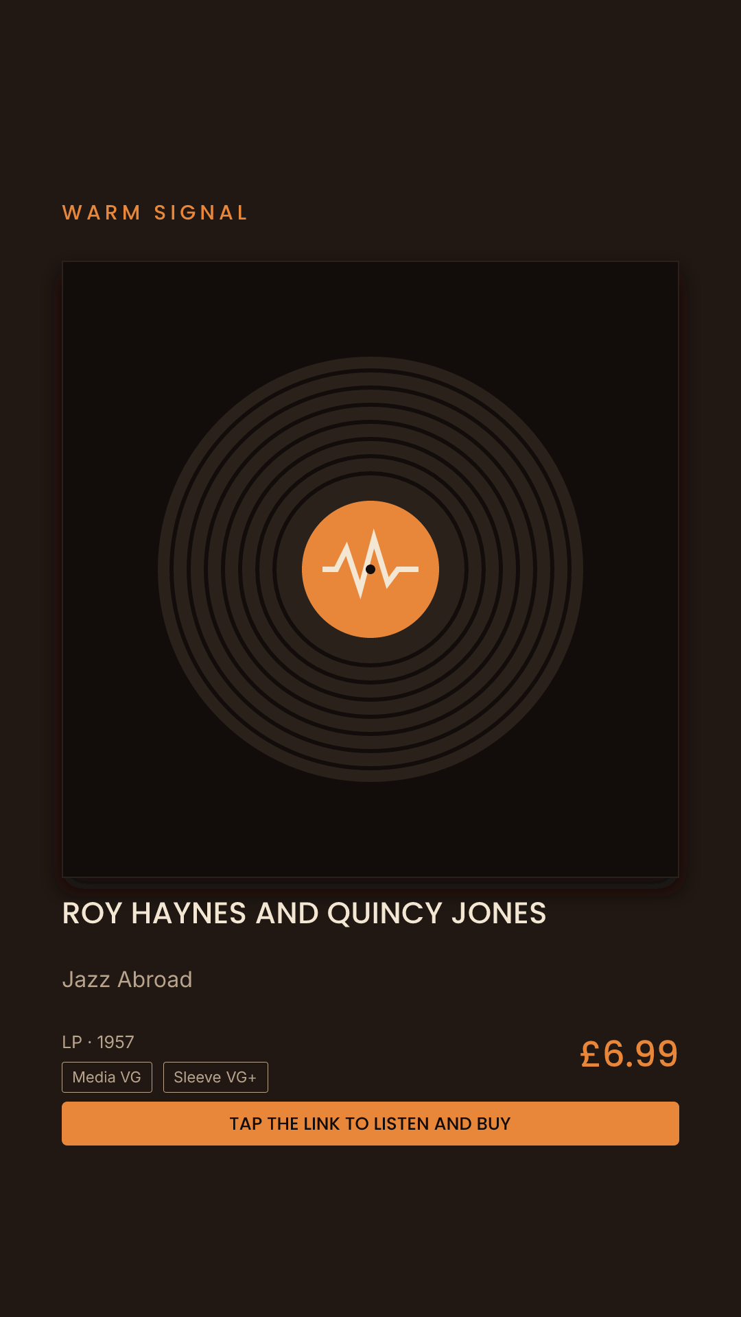 Roy Haynes And Quincy Jones, Jazz Abroad Story card