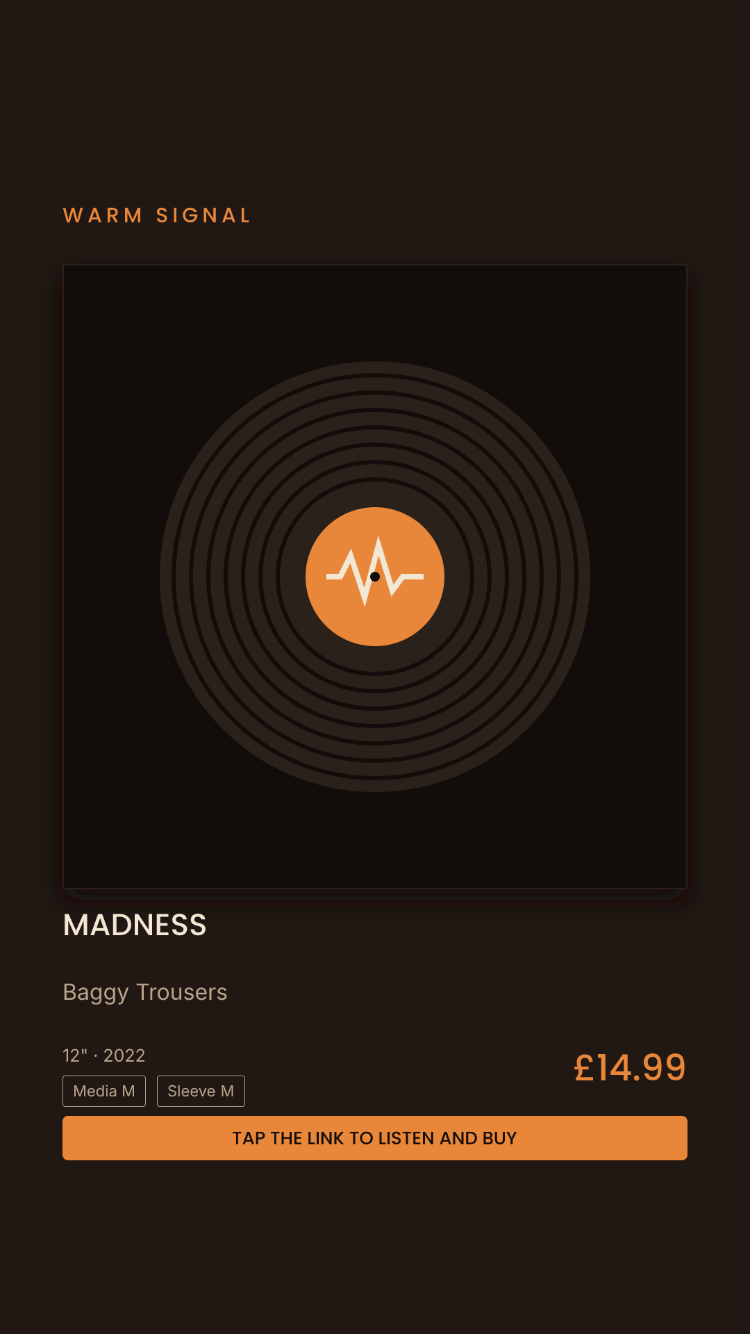 Madness, Baggy Trousers Story card