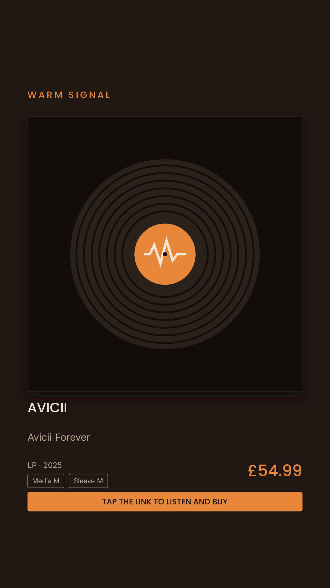 Avicii, Avicii Forever Story card