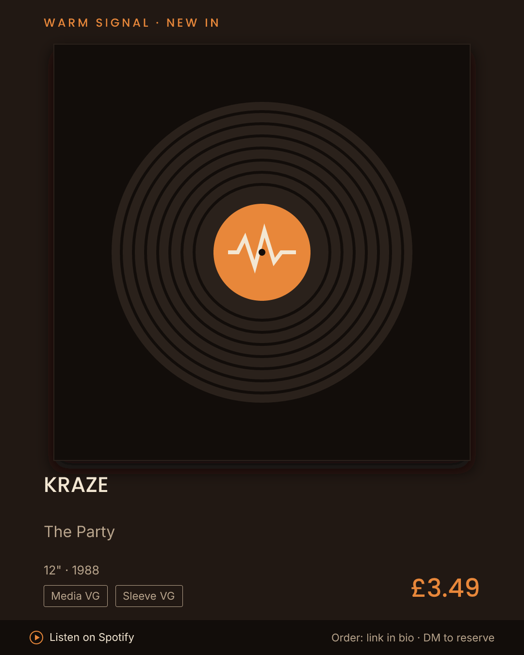 Kraze, The Party feed card