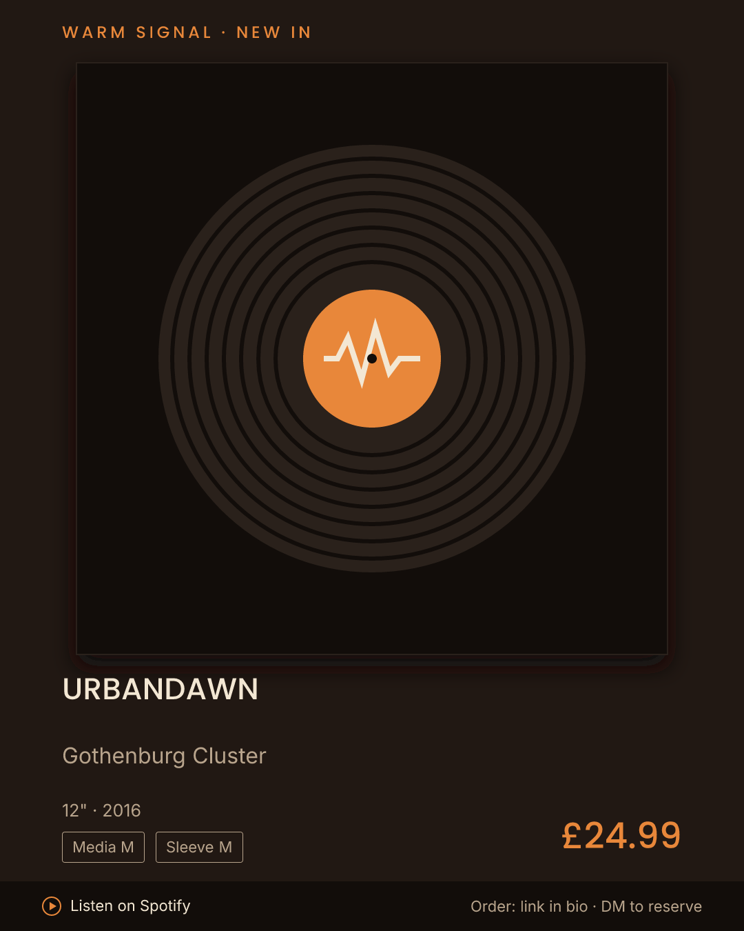 Urbandawn, Gothenburg Cluster feed card