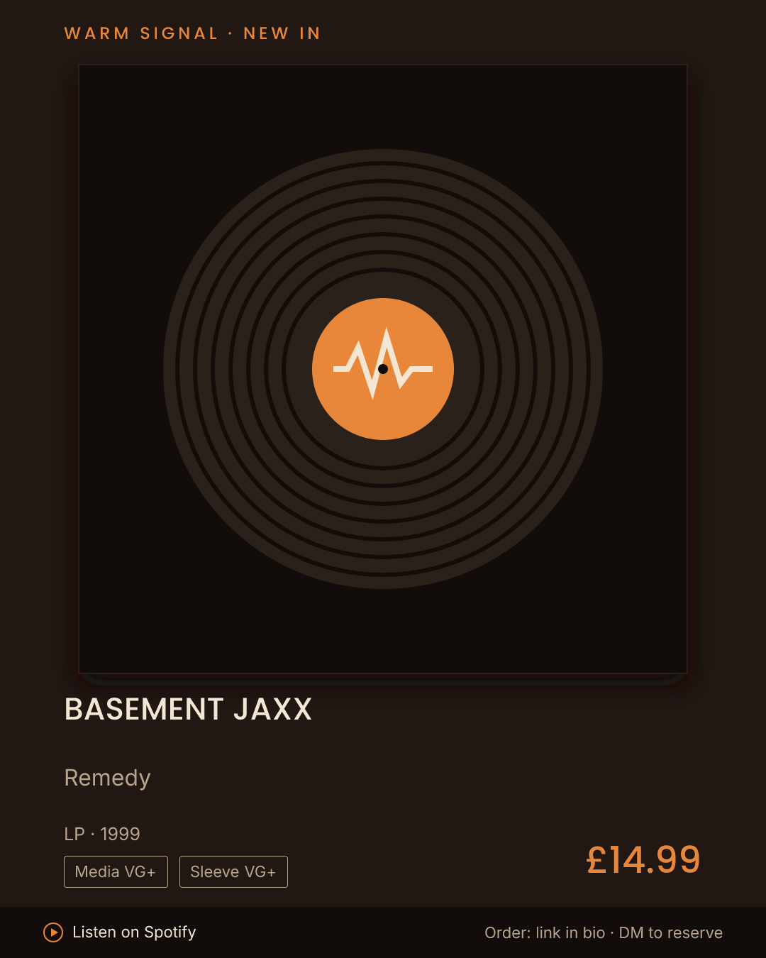 Basement Jaxx, Remedy feed card