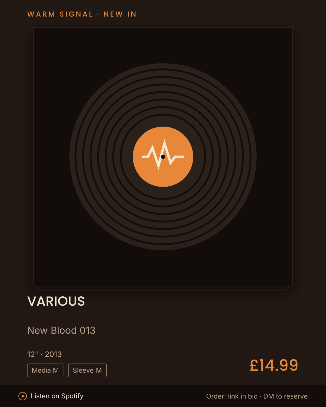 Various, New Blood 013 feed card
