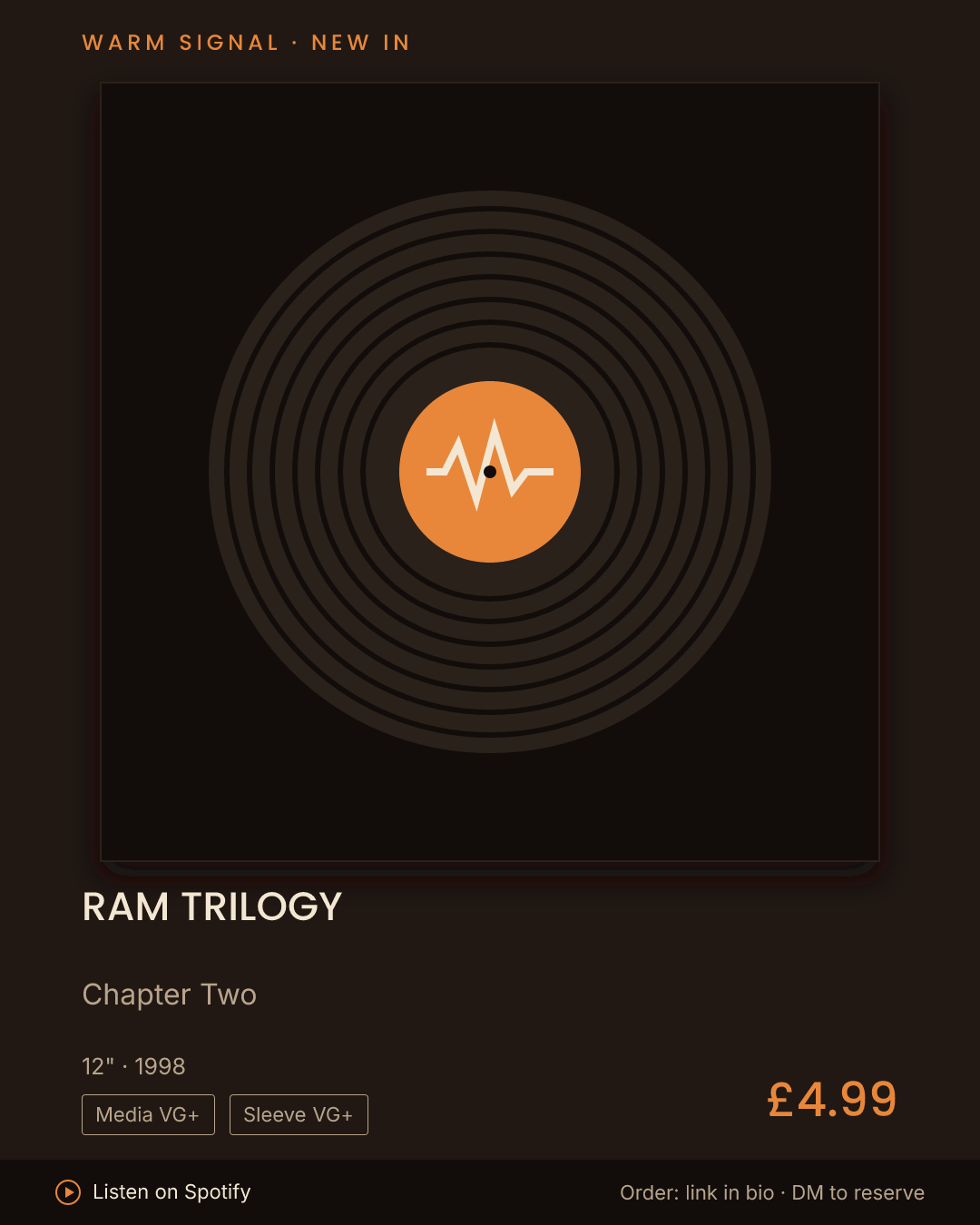 Ram Trilogy, Chapter Two feed card
