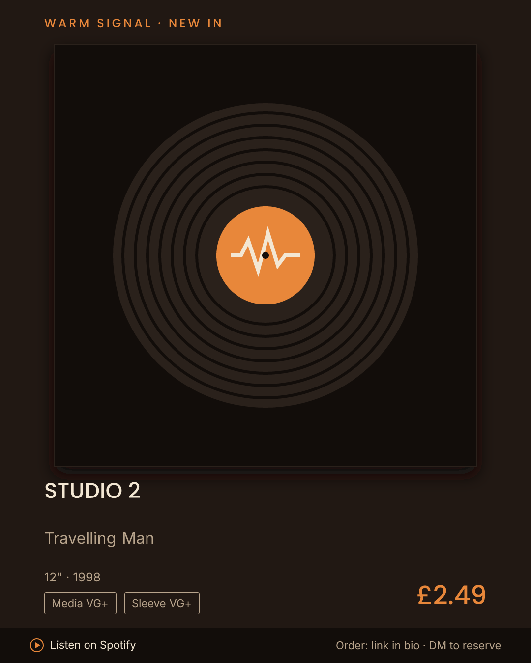 Studio 2, Travelling Man feed card