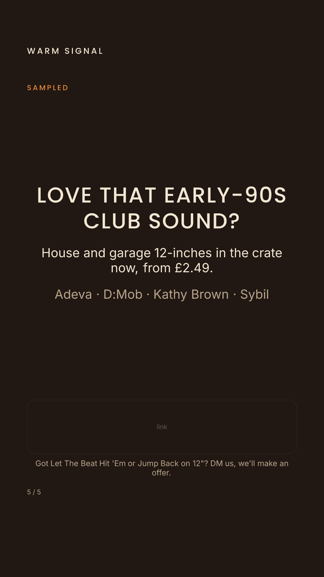 Frame 5: Love that early-90s club sound?
